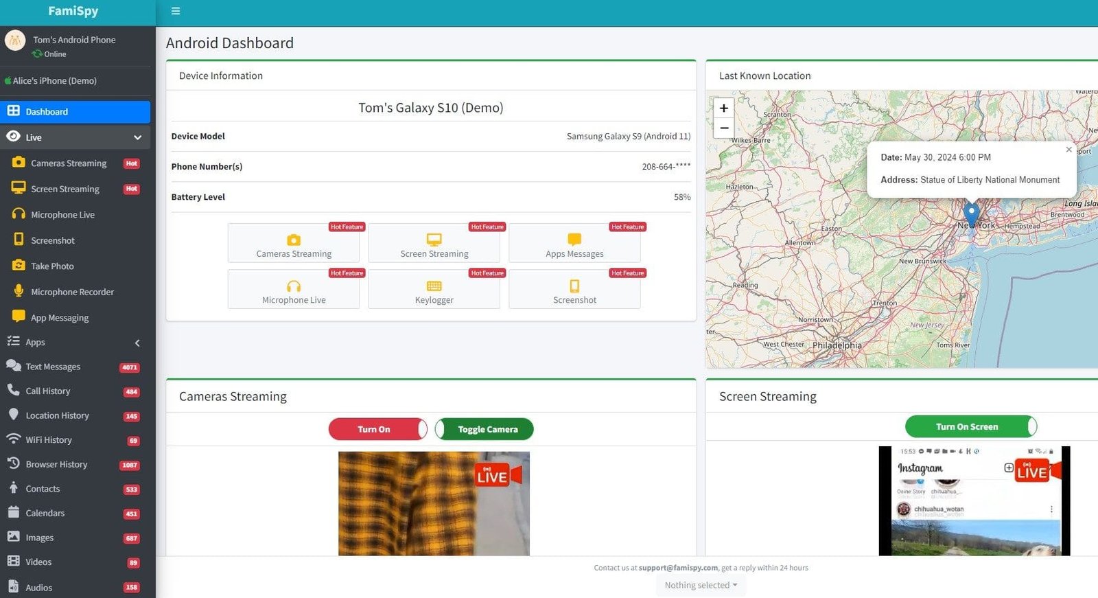 FamiSpy Android Monitoring Solution
