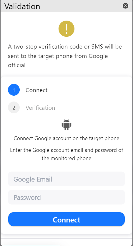 Vérifiez les identifiants de votre compte Google