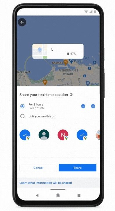 Sharing Your Location on Google Maps Android