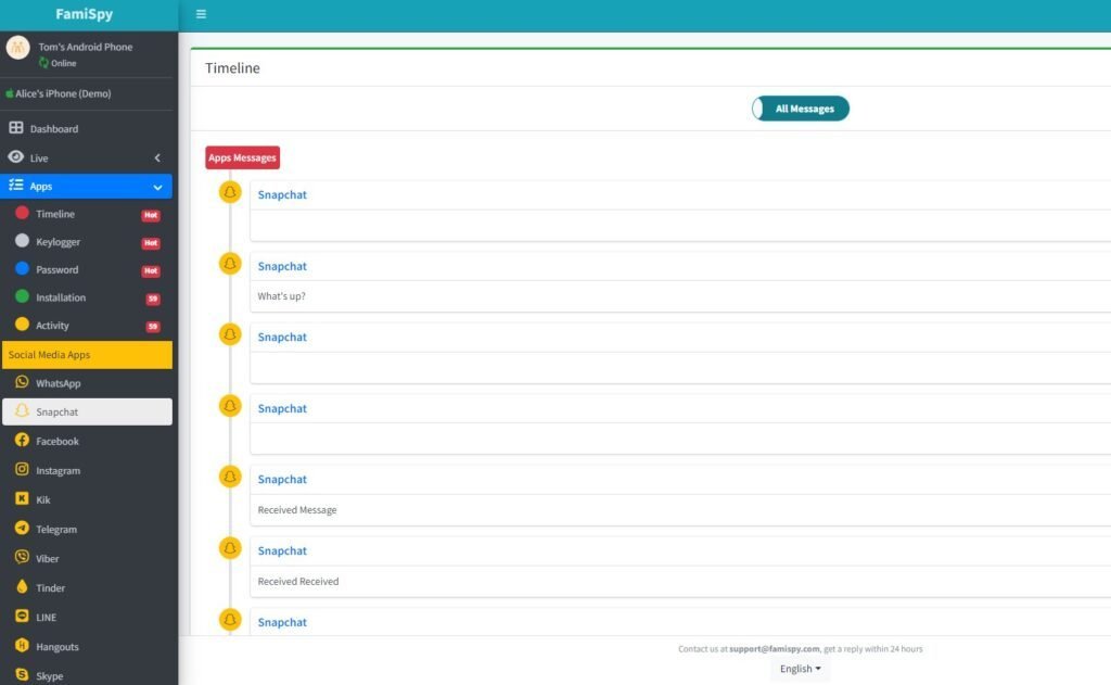 monitorować snapchat mojego dziecka bez wiedzy