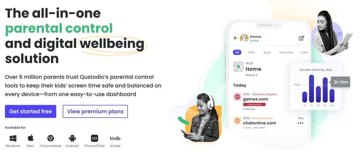 qustodio app voor ouderlijk toezicht om de telefoon van tieners in de gaten te houden