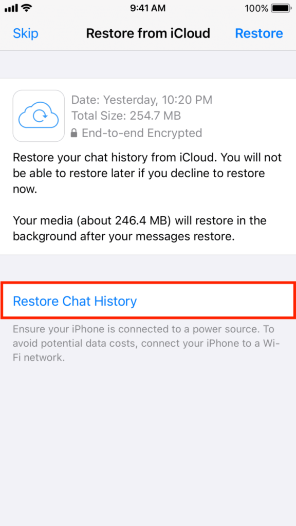 restaurar copias de seguridad de whatsapp desde icloud