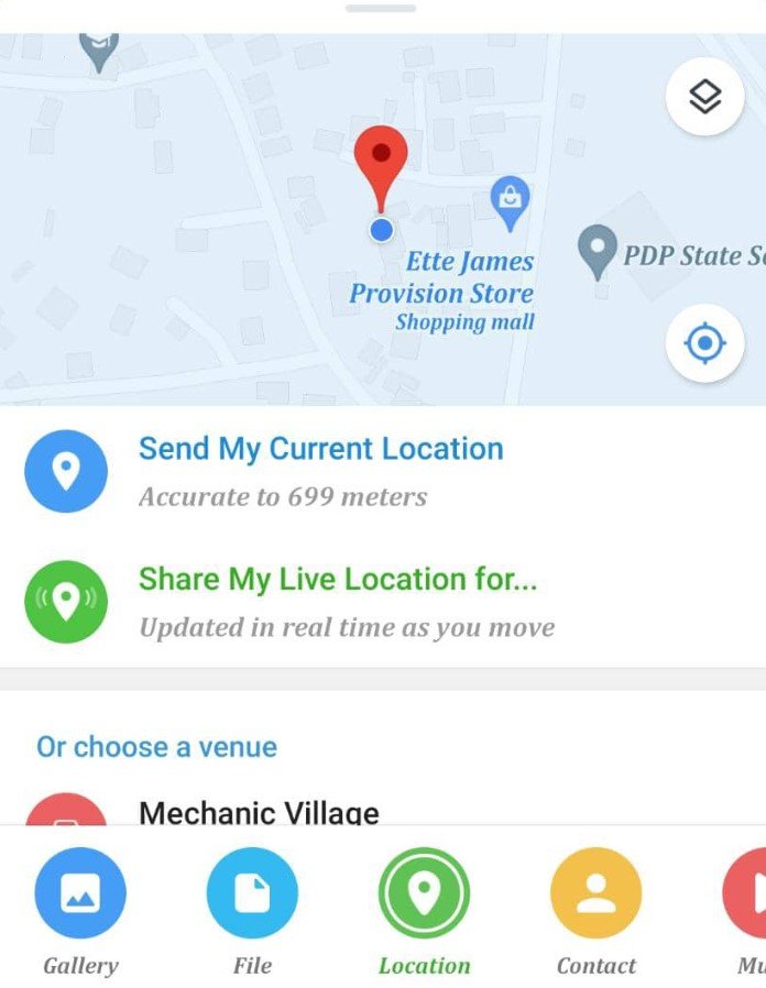 Telegram-location-sharing