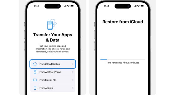 Restoring from iCloud Backup
