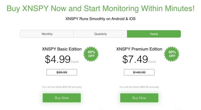 XNSPY pricing