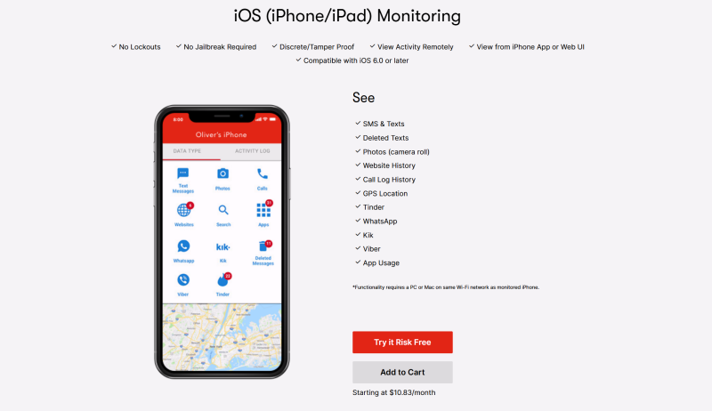 WebWatcher iOS-bewaking